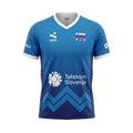Dres VNL 2026 original, modra odbojkarska majica z značilnim dizajnom Ninesquared.